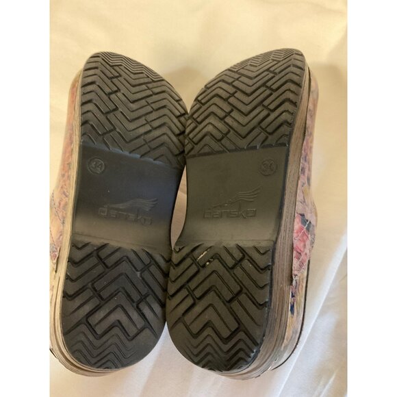 Dansko Floral Clogs Women Size 4 Multicolor Preloved Comfort Shoes - Picture 9 of 10